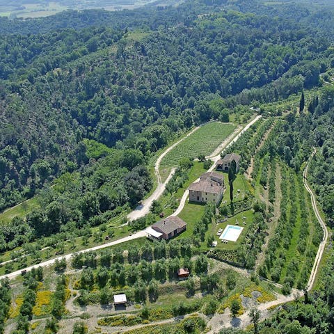 Guests loved taking in the stunning views of the surrounding countryside from the property's private terrace.