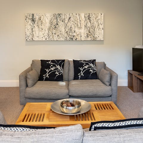 Finish off the last few pages of your book of choice on the comfy sofa