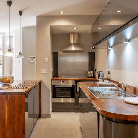 Cook up your favourite dinner in the well-appointed kitchen