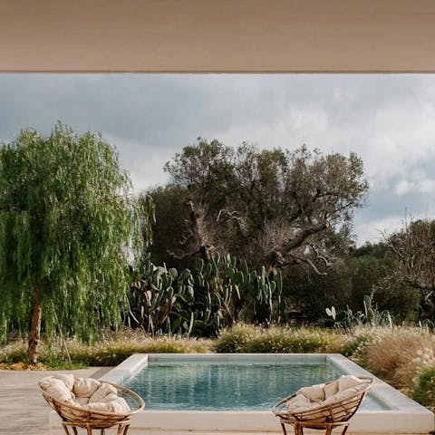 Cool off with a dip in the private pool