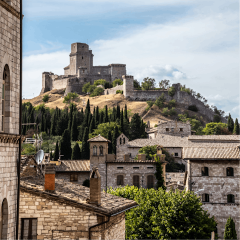 Explore the charming town of Perugia, a forty-minute drive away
