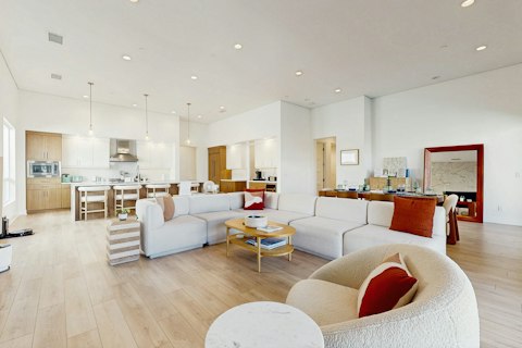 Chill out in the contemporary and light-filled living space