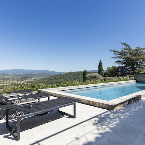 Soak up the sun and take a swim, surrounded by stunning views
