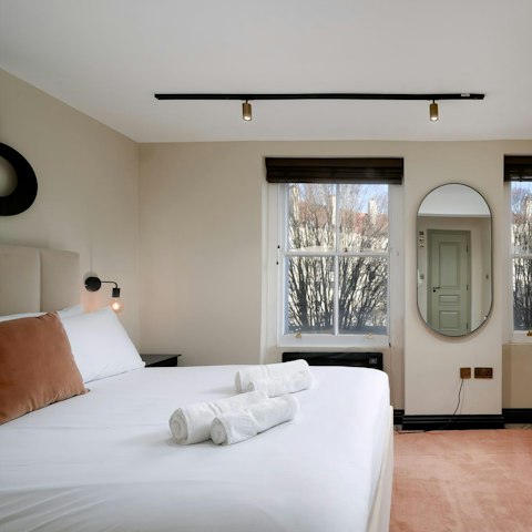 Snuggle up in the comfortable bed after a day out in London