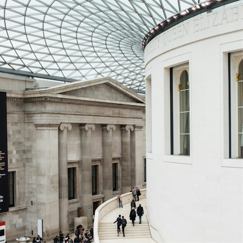 Wander over to the British Museum, just twenty minutes on foot