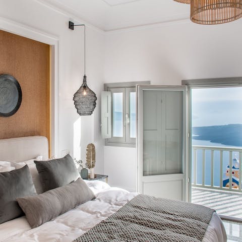 Admire the sea views from bed too