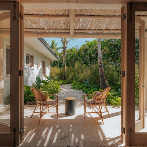 Savour a cup of Dominican coffee on the secluded patio