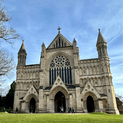 Visit the historic city of St Albans – a twenty-five-minute drive away