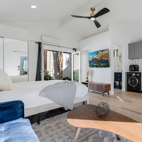 End the day curled up in the comfortable bed