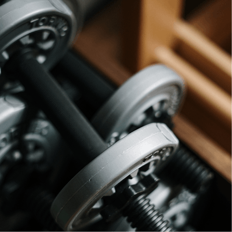 Hit up the building's shared gym or swimming pool for an early-morning workout