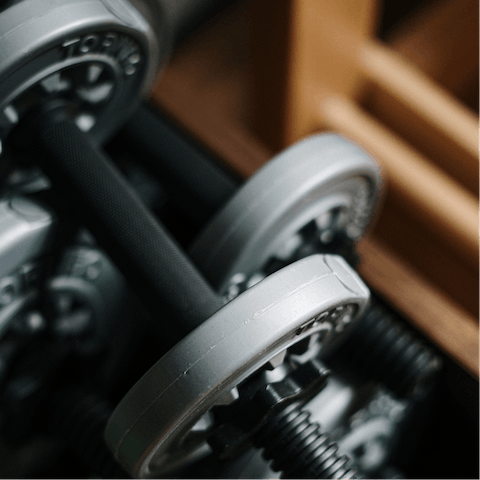 Hit up the building's shared gym or swimming pool for an early-morning workout