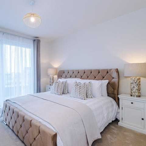 Draw the blackout curtains in the boutique-style bedrooms