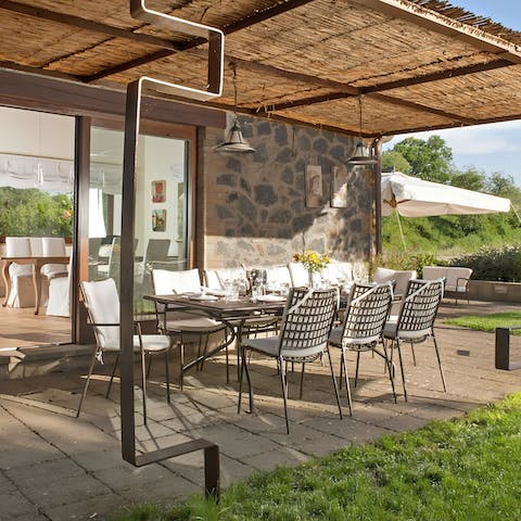 Enjoy a private wine tasting or Italian cooking class