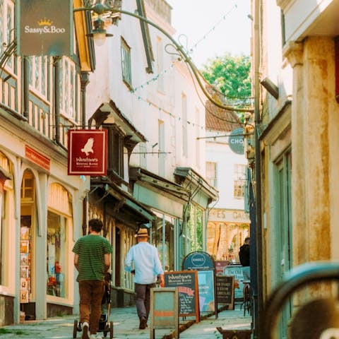 Wander the historic cobbled streets of Frome's centre