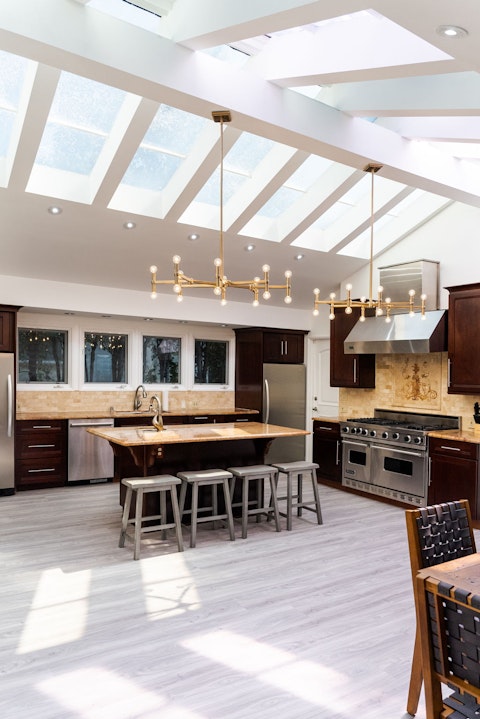Cook together under a ceiling of natural light