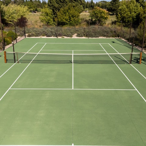 Play tennis in the sunshine on the private court