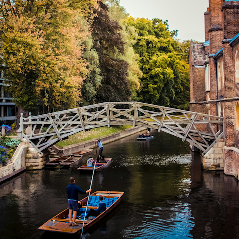 Take a day trip to Cambridge, forty-five minutes by car