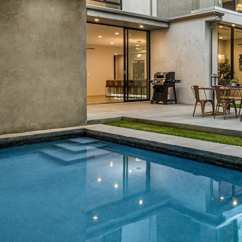 Cool off with a dip in the private pool