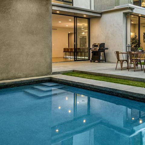 Cool off with a dip in the private pool