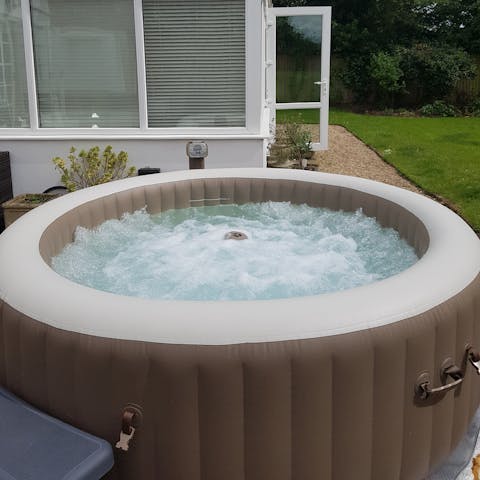 Relax in the hot tub or the sauna