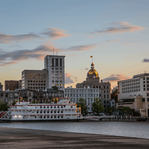 Take a stroll along the picturesque banks of the Savannah River