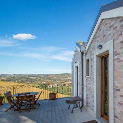 Admire stunning panoramic views from the terrace