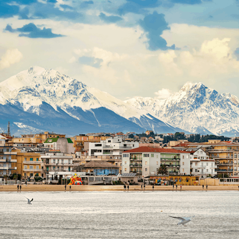 Drive half an hour east to the coastal city of Pescara