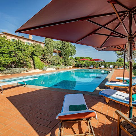 Drift off by the pool to the sound of cicadas and birdsong