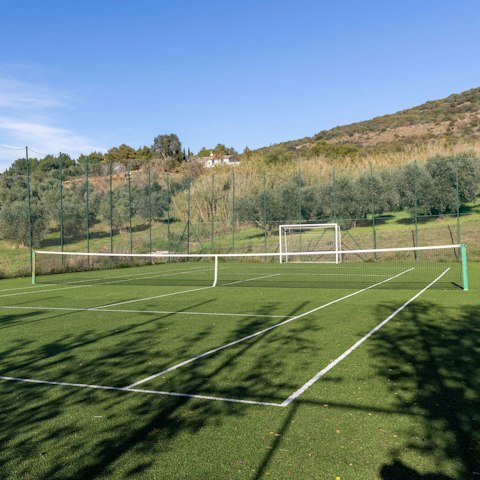 Serve your best game on the private tennis court