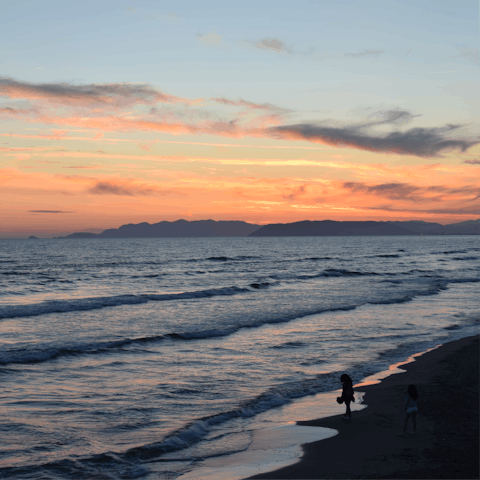 Spend the day by the sea – the nearest beach is just a fifteen-minute drive away