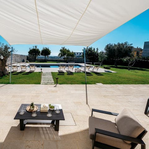 Find a shady spot for an afternoon drink