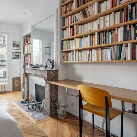 Set up at the desk when you need to work from home