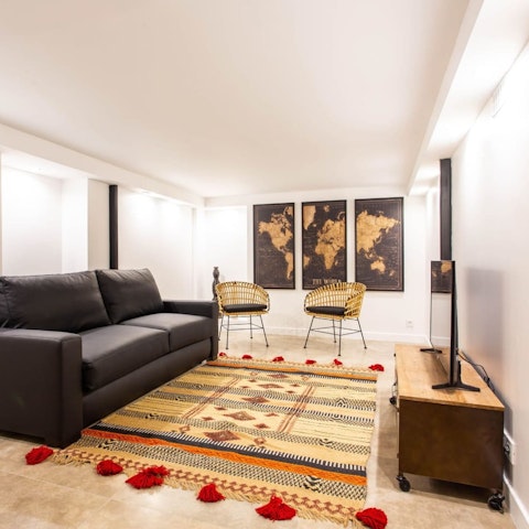 Cosy up for a movie night in the second living room