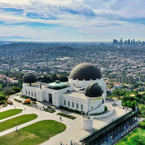 Take in the views from the Griffith Observatory, a thirty-minute drive away