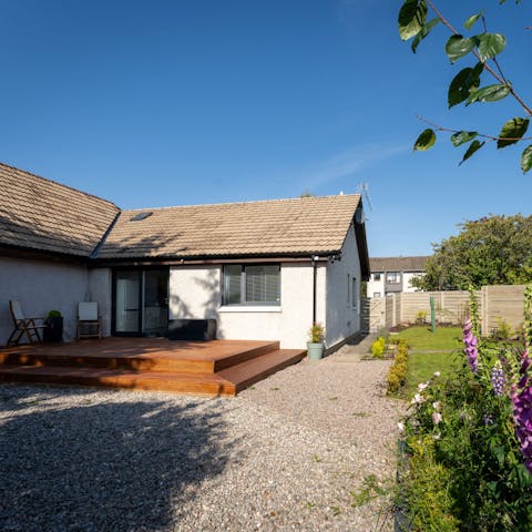 Spend sunny evenings in the garden, the perfect spot for a tipple