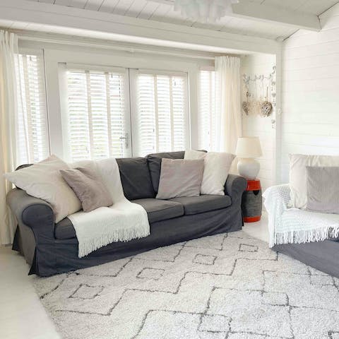 Curl up in the comfy living area for cosy evenings at home