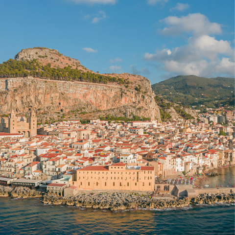 Stay near the historic coastal city of Cefalù