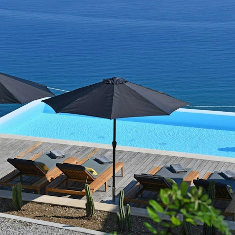 Enjoy spectacular sea views from the infinity pool