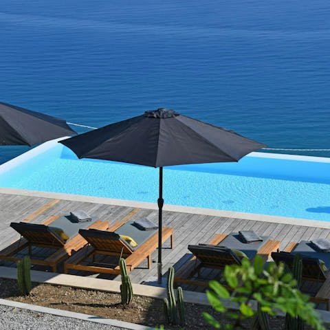 Enjoy spectacular sea views from the infinity pool