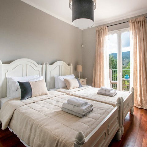 Get a good night's sleep in the bright and comfy bedrooms