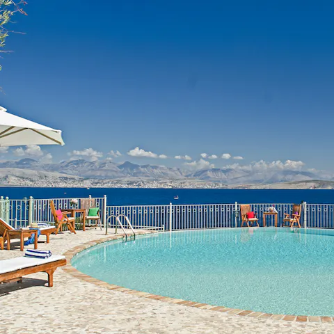 Relax by the pool taking in the magnificent views or dive right into the glistening water