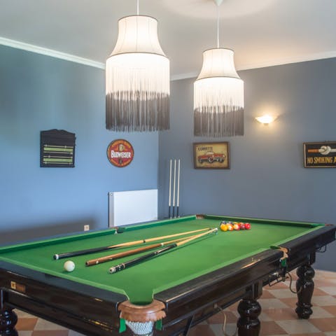 Challenge your friends to a round of pool