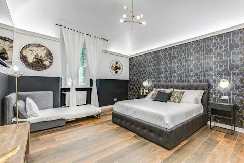 Wake refreshed in the serene bedroom, ready for a day of exploring