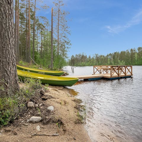 Take the boat out onto the lake and enjoy an afternoon on the water