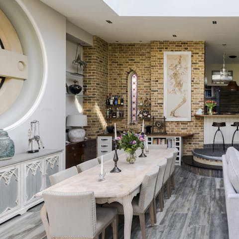 Gather around the table for a feast – your host can help arrange a private chef