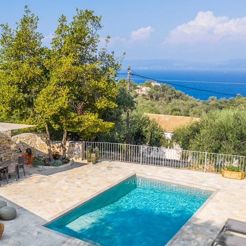 Take in the views of the Ionian Sea