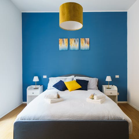 Rest up in the comfortable bedrooms after a Roman adventure