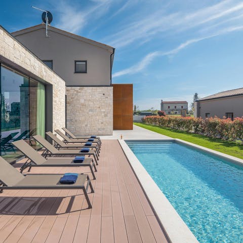 Spawl out by the pool and relax under the Croatian sun