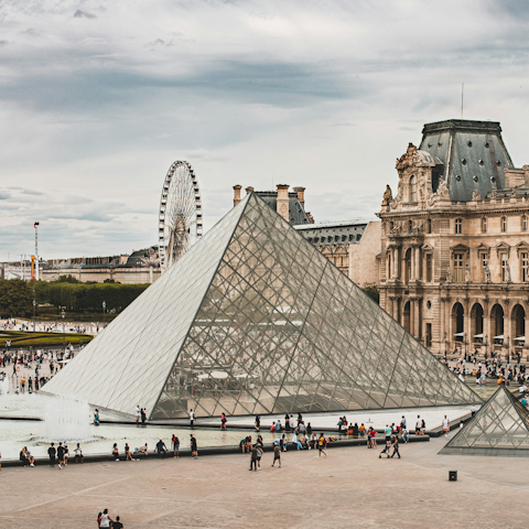 Get creatively inspired at the Louvre, fifteen-minute walk away