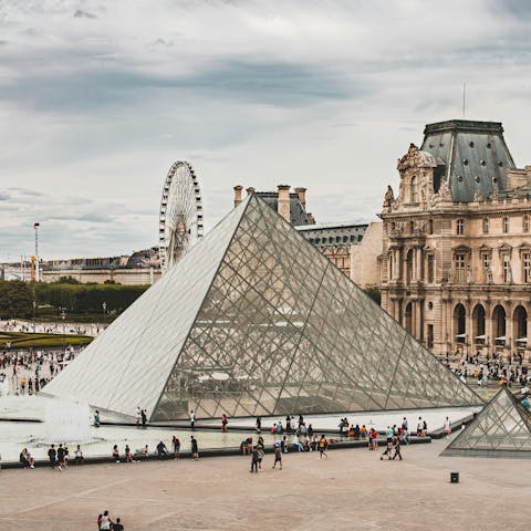 Get creatively inspired at the Louvre, fifteen-minute walk away